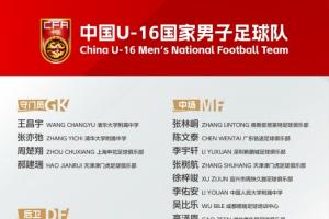 U16集训名单：张林峒、柯博文在列，杨苡欢、冀政浩、马天豪入选